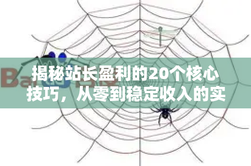揭秘站长盈利的20个核心技巧,从零到稳定收入的实战指南-第1张图片-星博讯-专业SEO_网站优化技巧_搜索引擎排名提升 揭秘站长盈利的20个核心技巧,从零到稳定收入的实战指南-第1张图片-星博讯-专业SEO_网站优化技巧_搜索引擎排名提升