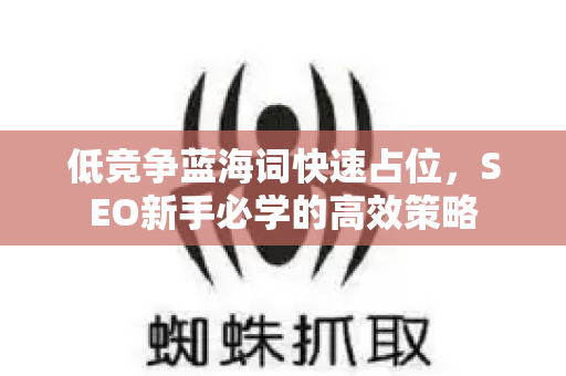低竞争蓝海词快速占位，SEO新手必学的高效策略