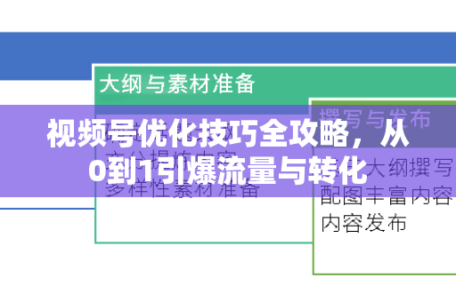 视频号优化技巧全攻略,从0到1引爆流量与转化-第1张图片-星博讯-专业SEO_网站优化技巧_搜索引擎排名提升 视频号优化技巧全攻略,从0到1引爆流量与转化-第1张图片-星博讯-专业SEO_网站优化技巧_搜索引擎排名提升