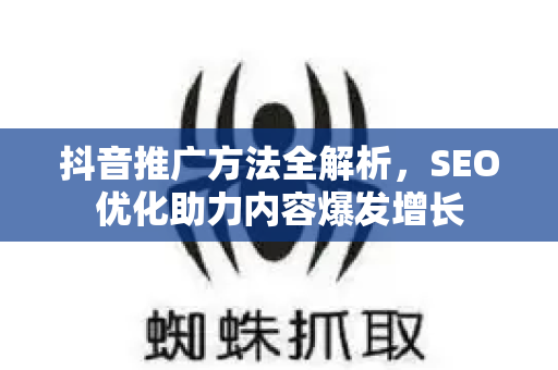 抖音推广方法全解析，SEO优化助力内容爆发增长-第1张图片-星博讯-专业SEO_网站优化技巧_搜索引擎排名提升