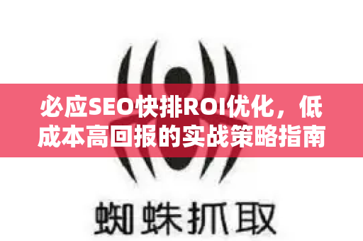 必应SEO快排ROI优化，低成本高回报的实战策略指南-第1张图片-星博讯-专业SEO_网站优化技巧_搜索引擎排名提升