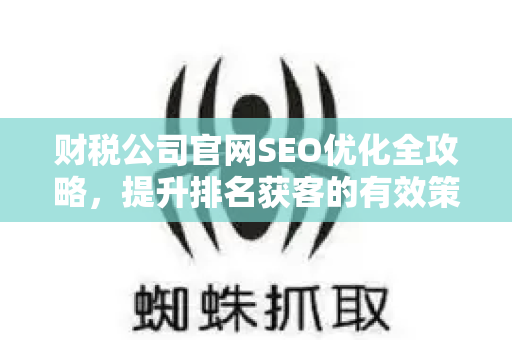 财税公司官网SEO优化全攻略，提升排名获客的有效策略